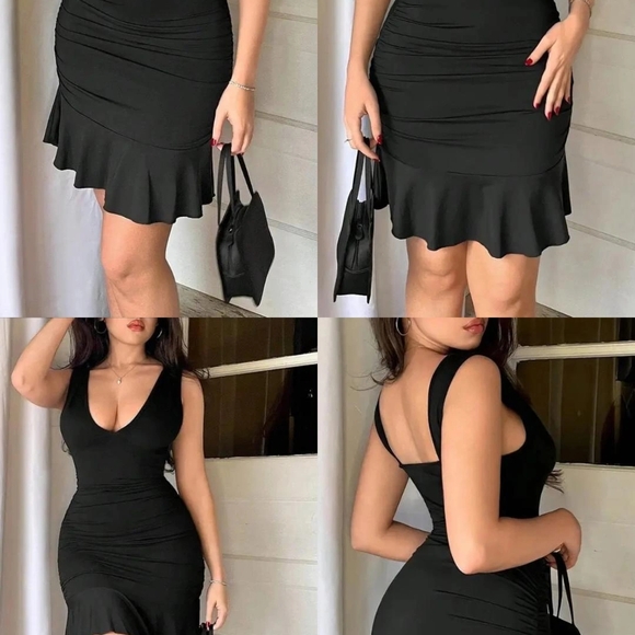 Elegant Black Sleeveless Dress - Picture 1 of 1